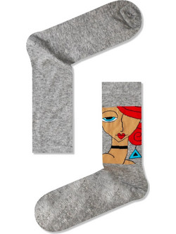 VTex Modern Pop Art Ανδρικές Κάλτσες Γκρι