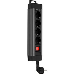 REV Outlet Strip 4-fold 1,9m Supraline w. switch anthracite