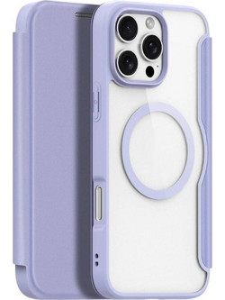 Θήκη DUX DUCIS Skin X Pro Book Style Magsafe Magnetic Flip Cover για iPhone 16 Pro Max - Μωβ