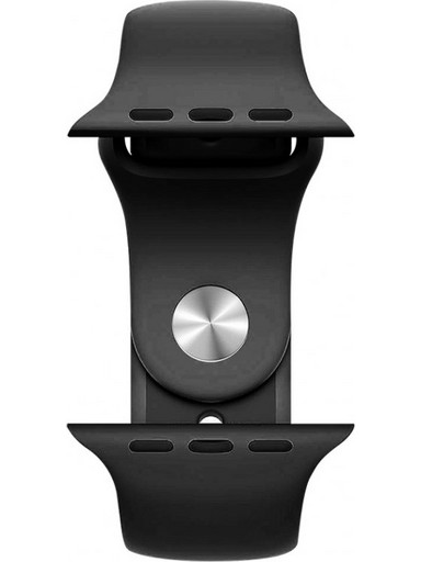 Λουράκι Σιλικόνης για Apple Watch 42mm / 44mm / 45mm - Μαύρο