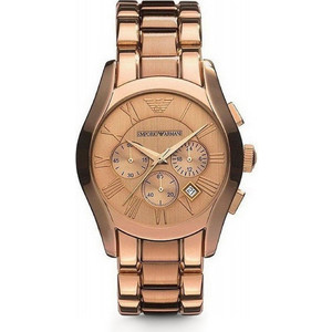Emporio Armani Ανδρικό Ρολόι Χρονογράφος με Καφέ Δερμάτινο Λουράκι AR0395 Emporio Armani Ανδρικό Ρολόι Χρονογράφος με Καφέ Δερμάτινο Λουράκι AR0395