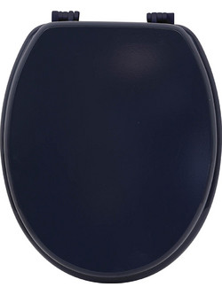 Eurocasa 495 Καπάκι Λεκάνης Οβάλ Ξύλινο Μπλε 45.5x37.2cm