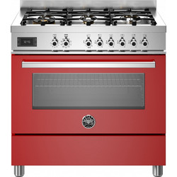 Bertazzoni PRO96L1EROT Κουζίνα Ηλεκτρική 86lt με Εστίες Αερίου 89.5cm