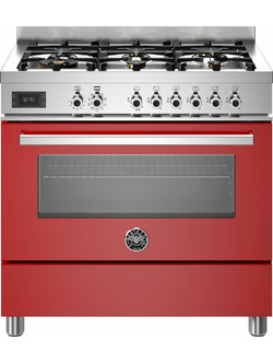 Bertazzoni PRO96L1EROT Κουζίνα Ηλεκτρική 86lt με Εστίες Αερίου 89.5cm