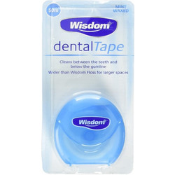 Wisdom Dental Tape Waxed Mint Κερωμένο Οδοντικό Νήμα με Γεύση 50m