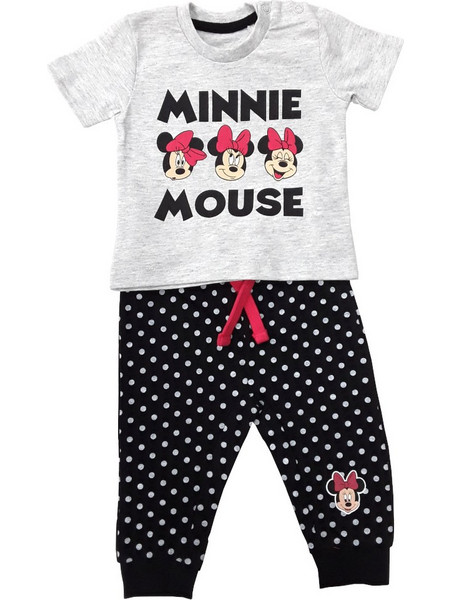 Μπλούζα Καλοκαιρινή με Παντελόνι Minnie Black Dots 80101910006