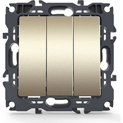PRIME ΔΙΑΚΟΠΤΗΣ ΤΡΙΠΛΟΣ ΑΠΛΟΣ ΜΕ ΒΙΔΑ 1+1+1P 10AX 250VAC IP20 MAT ΣΑΜΠΑΝΙΖΕ 1000110504