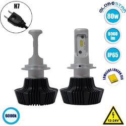 Globostar H7 Extreme Version Luxeon Zes LED 12-24V 80W 2τμχ