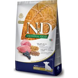 Farmina N&D Ancestral Grain Mini Puppy with Lamb, Spelt, Oats & Blueberry 800gr