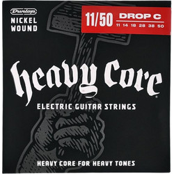 Dunlop Heavy Core Σετ 6 Χορδές Ηλεκτρικής Κιθάρας Nickel Plated Steel 11-50" Hard Tension