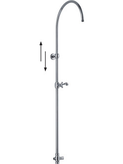 Στήλη Nτους Χρωμέ Ορείχαλκος Old Style 89-124cm Interflex 053618
