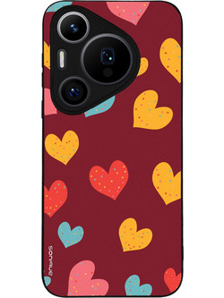 Sonique Heart Series Back Cover Burgundy (Huawei Pura 70 Pro)