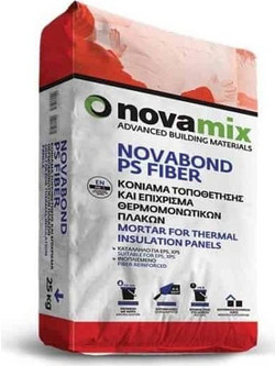 Novamix Novabond PS Fiber κόλλα θερμοπρόσοψης λευκή 25kg
