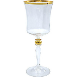 Crystalex Κρυστάλλινο Ποτήρι Κρασιού Γάμου GRACE GOLD 250ml 20469