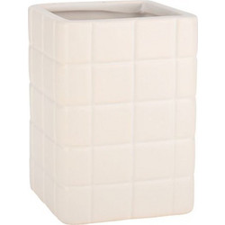 ΠΟΤΗΡΑΚΙ ΜΠΑΝΙΟΥ TILES ΚΕΡΑΜΙΚΟ 7.5x7.5x11cm ΛΕΥΚΟ