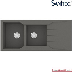 Sanitec Ultra Granite 801 Επικαθήμενος Νεροχύτης Γρανίτη Αντιστρεφόμενος Ματ Sienna 116x50cm