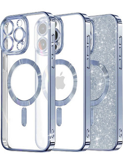 Techsuit Luxury Glitter MagSafe Θήκη Light Blue (iPhone 16 Pro)
