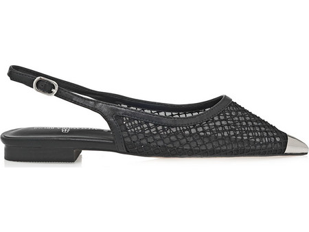 ALESSANDRA BRUNI SLINGBACK U467V3111Z25 - ΜΑΥΡΟ ΣΤΡΑΣ U467V3111Z25-BLACK NET with BLACK STRASS