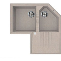 Elleci Tekno Corner Ένθετος Νεροχύτης Γωνιακός Γρανίτη Avena 100x50cm