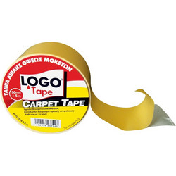 Logo Carpet(Μοκετών) Αυτοκόλλητη Ταινία Διπλής Όψης Λευκή 50mmx5m