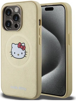 Hello Kitty Leather Kitty Head MagSafe case for iPhone 14 Pro - gold - (Hel000044-0)