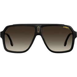 Carrera CA1030/S 807/HA Ανδρικά Γυαλιά Ηλίου Oversized Κοκάλινα Μαύρα με Καφέ Degradee Φακό