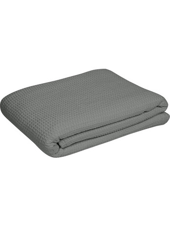 Κουβέρτα Πικέ βαμβακερή 75 25 170x230cm 260gr m2 γκρι Fragente - Σετ 5 c496400