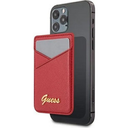 Guess Saffiano MagSafe Card Slot Red