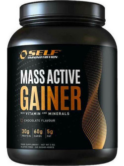 Self Omninutrition Mass Active Gainer Chocolate Πρωτεΐνη Ορού Γάλακτος Όγκου Χωρίς Γλουτένη 2kg