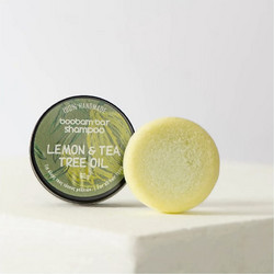 Boobam Lemon Tea Tree Oil Bar Φυτικό Σαμπουάν για Επανόρθωση 60gr