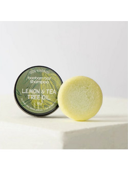 Boobam Lemon Tea Tree Oil Bar Φυτικό Σαμπουάν για Επανόρθωση 60gr
