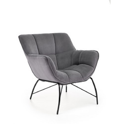 Diommi Πολυθρόνα Γκρι Belton 60-24892