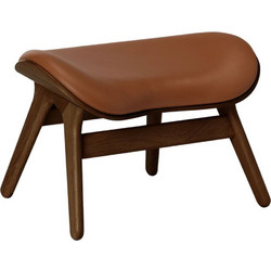 Σκαμπό ACP Ottoman Umage Leather 5873C5573-10 63x50x43cm Dark Oak Cognac