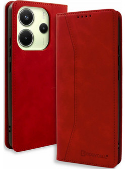 Bodycell Book Case Θήκη Πορτοφόλι Red (Xiaomi Redmi Note 14 5G)
