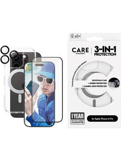 CARE by PanzerGlass - 3-in-1 Protection Bundle - MagSafe-Compatible - iPhone 16 Pro