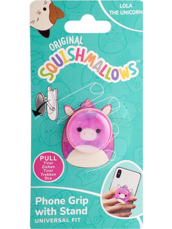 SQUISHMALLOWS UNIVERSAL PHONE GRIP & ΒΑΣΗ ΣΤΗΡΙΞΗΣ - LOLA THE UNICORN (PGSQM-LOLA)