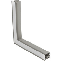 ALP-CORNER-SIDE90 RECESSA 61790 Χωνευτό Προφίλ Αλουμινίου Γωνία με Λευκό Γαλακτερό Πατητό Κάλυμμα για Ταινίες LED IP20 - Γκρι Ανθρακί Ματ - Μ30 x Π3.5 x Υ4cm