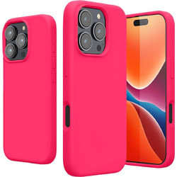 Θήκη iPhone 16 Pro Max KWmobile Soft Flexible Rubber Cover Σιλικόνης - Neon Pink (KWM000022TX002C)