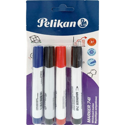 Pelikan Μαρκαδόροι Ασπροπίνακα 741F 4Τμχ (1106940)