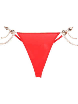 Sexy String με λεπτομέρειες αλυσίδας Κόκκινο