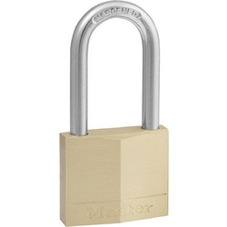 MasterLock Λουκέτο συμπαγές μπρούτζινο 40mm μακρύλαιμο 38mm