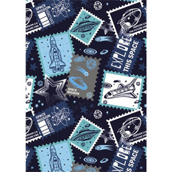 Space Stamp A/4 elastic folder