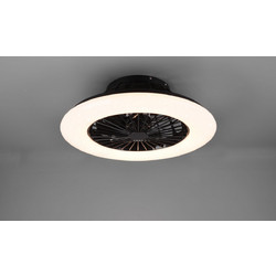 Trio Lighting Stralsund R62522132 Ανεμιστήρας Οροφής 50cm 30W με Φως & Τηλεχειριστήριο Μαύρος