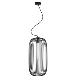 Home Lighting MED Κρεμαστό Φωτιστικό Οροφής Πλέγμα Μονόφωτο E27 Μαύρο SE21-BL-30 77-8230