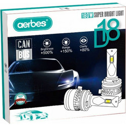 Λάμπες Αυτοκινήτου Aerbes D18 H4 LED 6000K Ψυχρό Λευκό