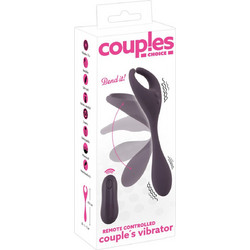 Couples Choice Remote Controlled Couples Vibrator Κλειτοριδικός Δονητής για Ζευγάρια με Τηλεχειριστήριο Μαύρος