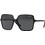 Vogue VO5352S W44/87 Γυναικεία Γυαλιά Ηλίου Τετράγωνα Κοκάλινα Μαύρα με Μαύρο Φακό