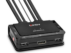 Lindy KVM Switch 42344 2 x DisplayPort / USB 2.0 Audio