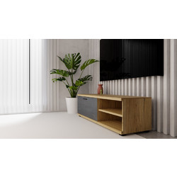 TV ECO-802 120cm μελί-μαύρη πέτρα