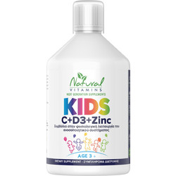 Natural Vitamins Kids Vitamin C D3 & Zinc 500ml